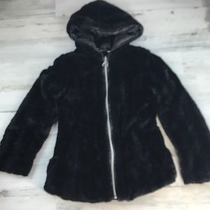 Black Fur coat size M